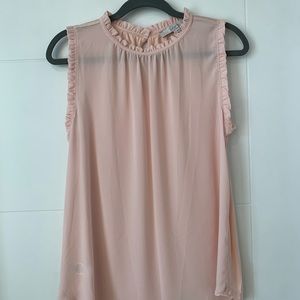 *3/$45* NWT LOFT pink ruffle sleeveless top